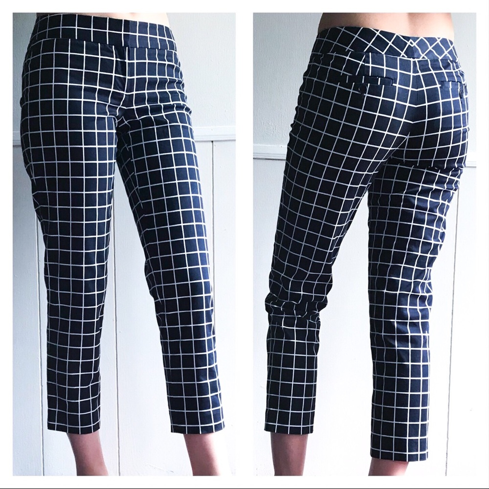 Talbots Signature Checked Cropped Pants